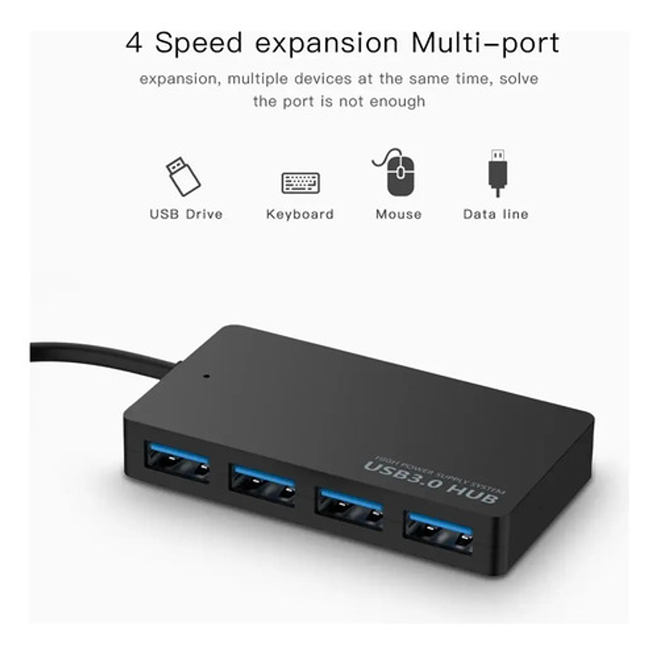 Hub Usb-c Multiplicador 4 Puertos Usb 3.0 Slim 4