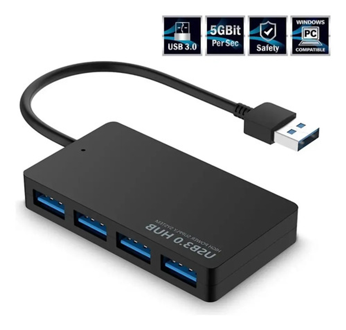 Hub Usb-c Multiplicador 4 Puertos Usb 3.0 Slim 5