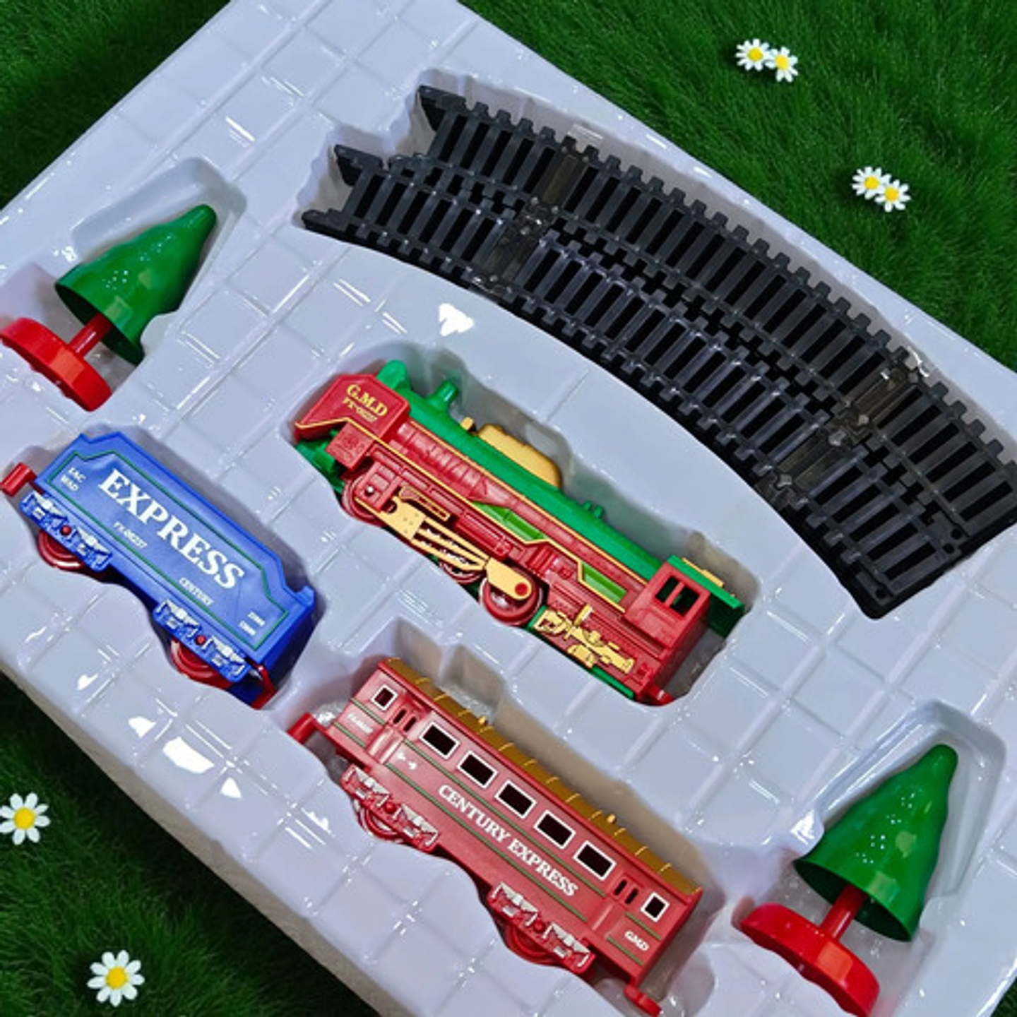 Tren Navideño Eléctrico 17 Piezas Con Rieles Merry Christmas 3