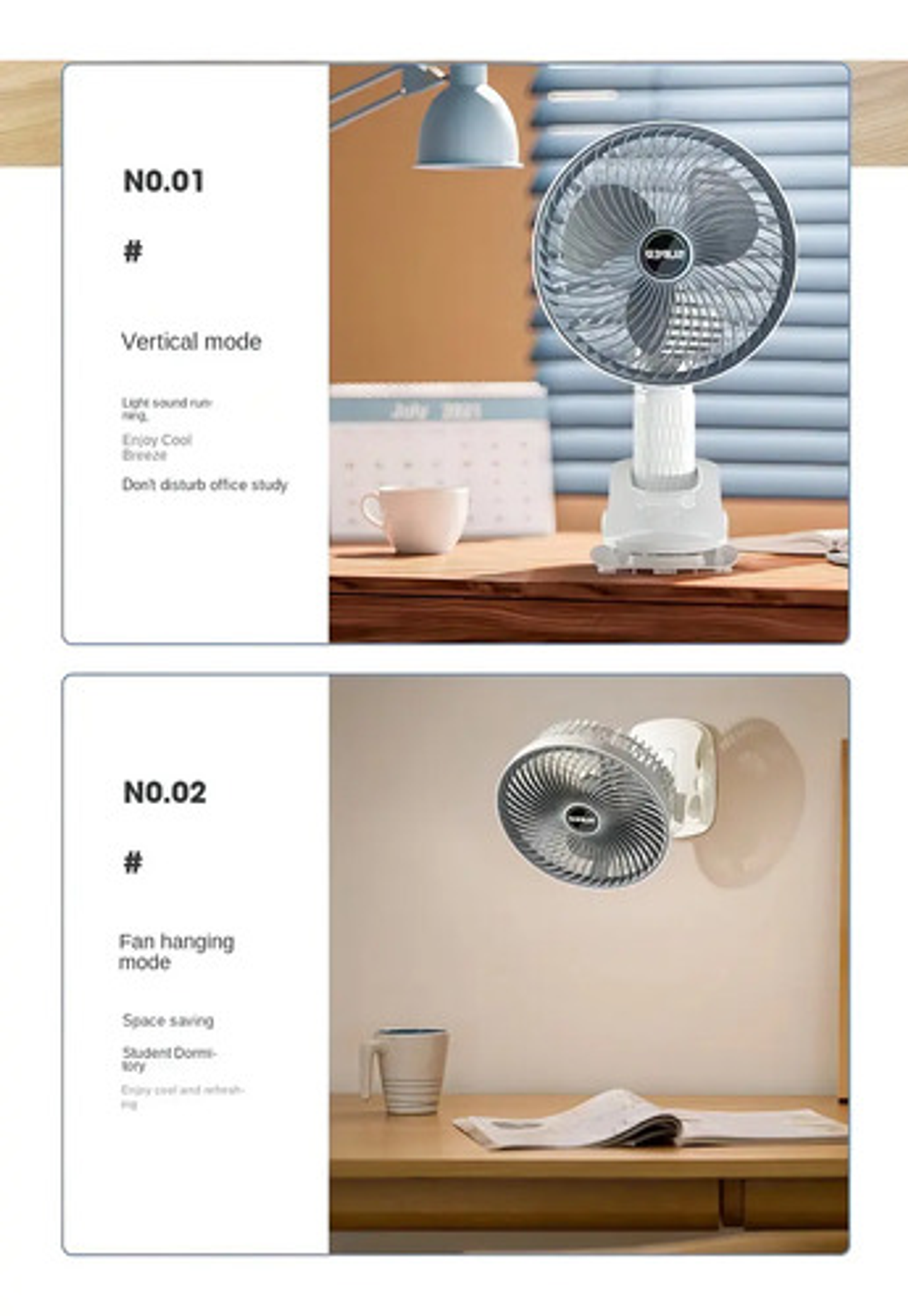 Ventiladpor Recargable De Escritorio De Mano Y Con Clip 9