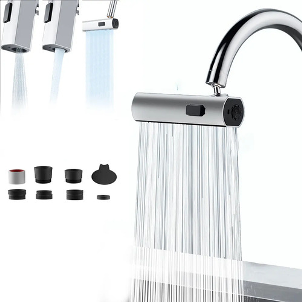 Llave Para Cocina Y Baño Adaptador Lavaplatos 3 Modos 1