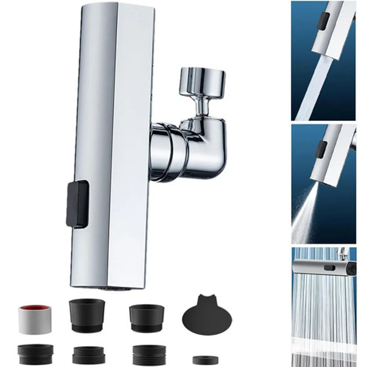 Llave Para Cocina Y Baño Adaptador Lavaplatos 3 Modos 2