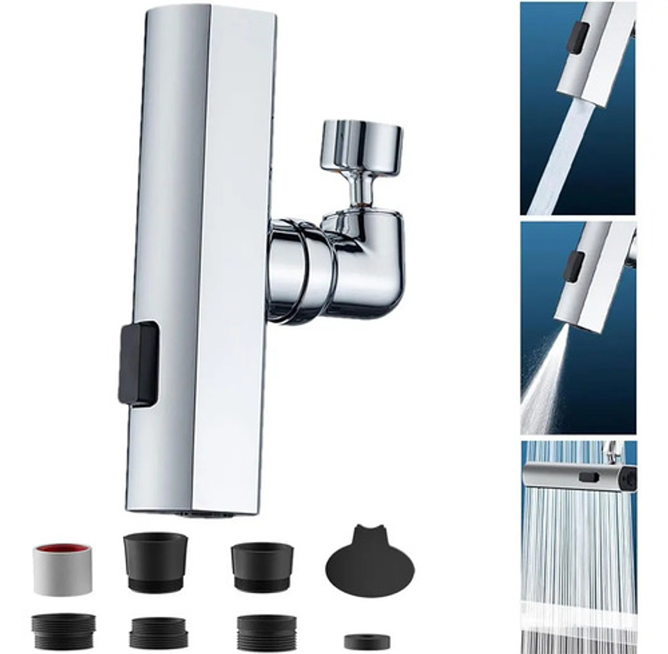 Llave Para Cocina Y Baño Adaptador Lavaplatos 3 Modos 2