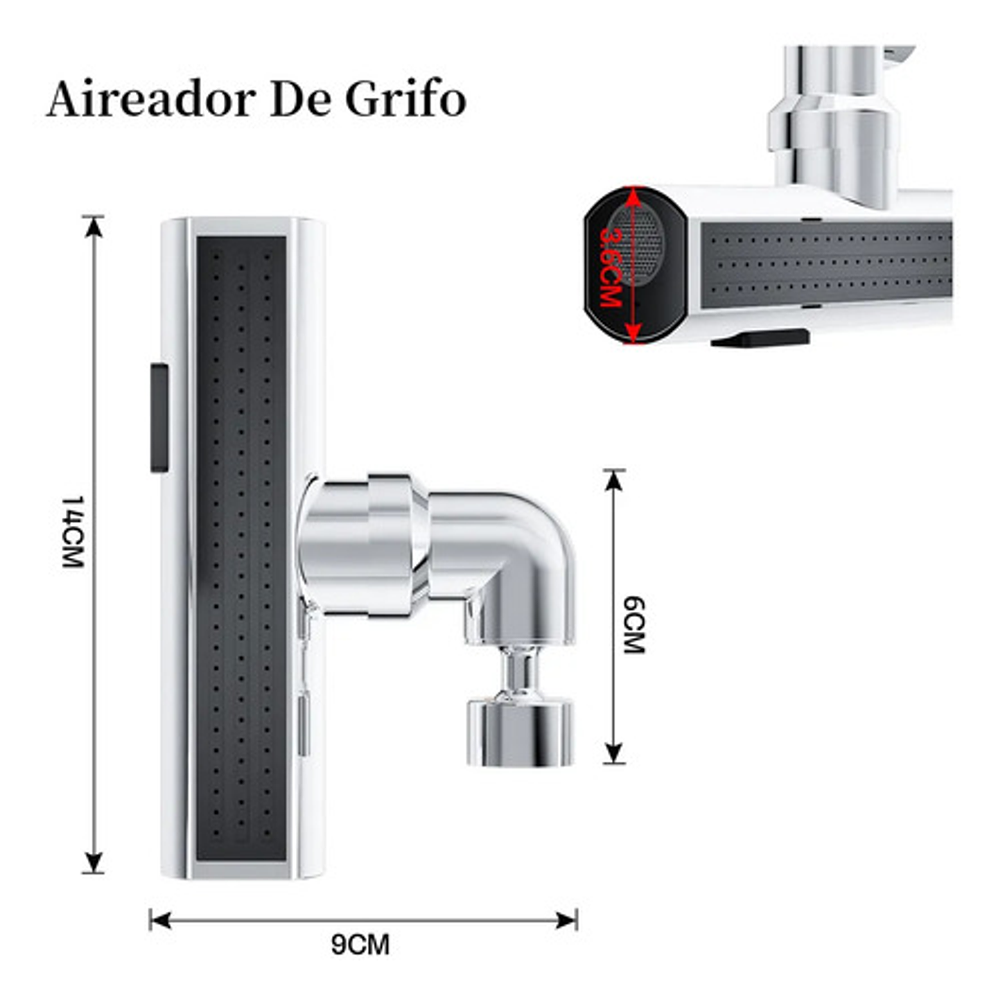 Llave Para Cocina Y Baño Adaptador Lavaplatos 3 Modos 3