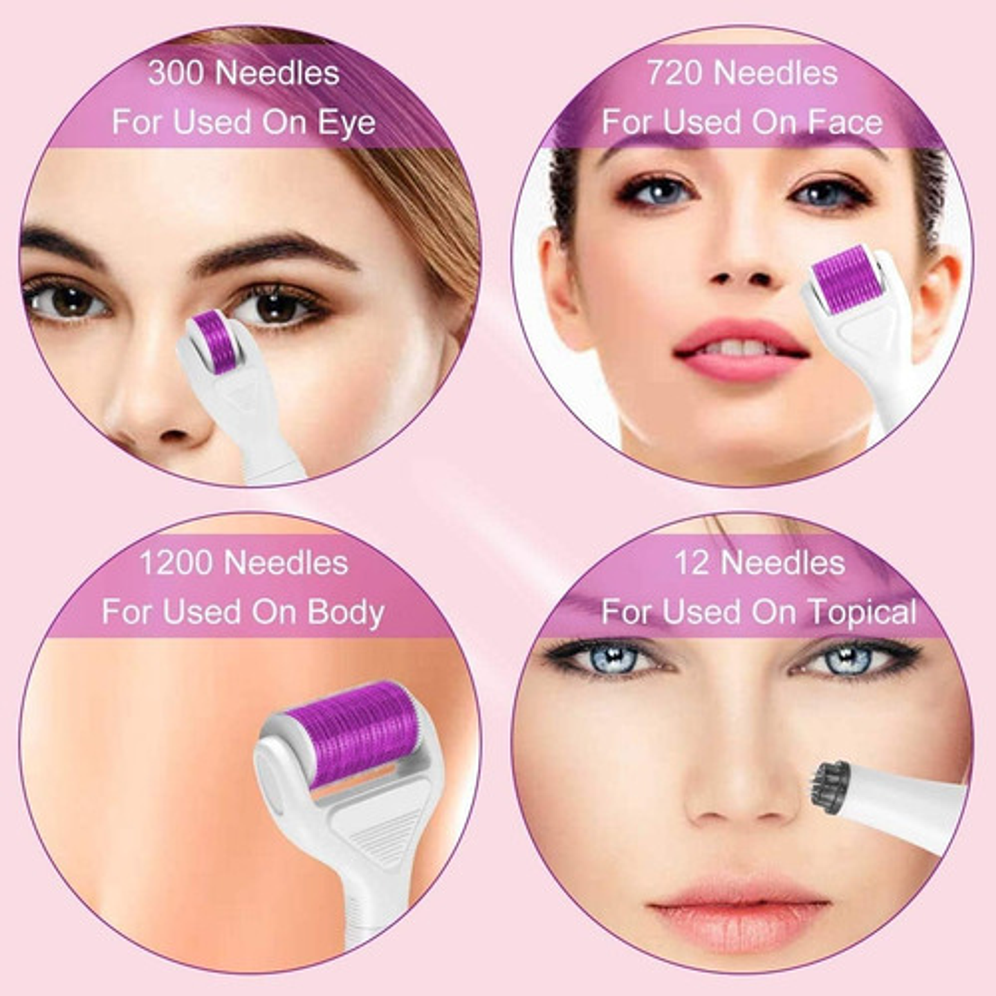 Thek Derma Roller 5 En 1 Microagujas Titanio 540 Para Cuidado Facial Y Corporal 4