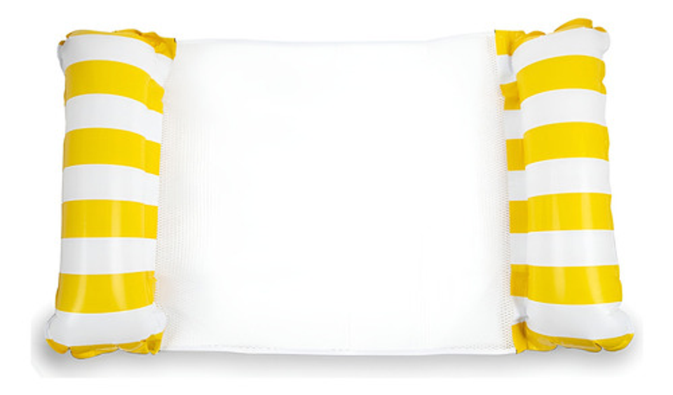 Flotador Silla Hamaca Colchón Inflable Piscina Adulto 136 Kg Color Amarillo 1