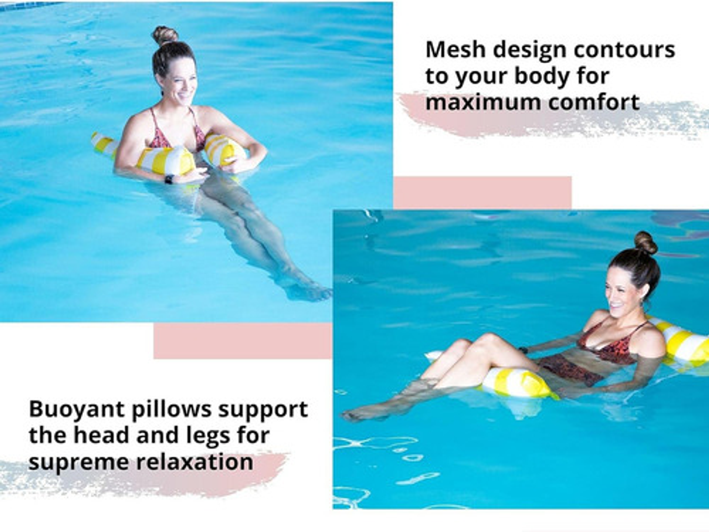 Flotador Silla Hamaca Colchón Inflable Piscina Adulto 136 Kg Color Amarillo 2