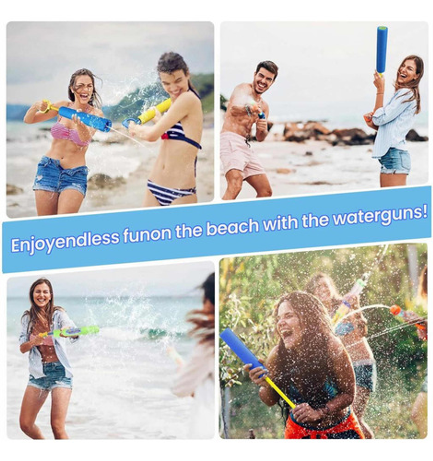 Pistola De Agua Espuma Thek Lanza Agua Colorida Para Niños Verano Colorido 3