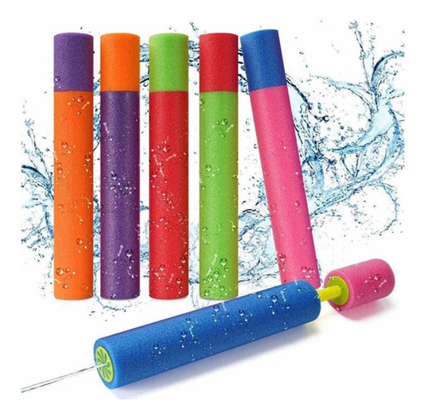 Pistola De Agua Espuma Thek Lanza Agua Colorida Para Niños Verano Colorido 7