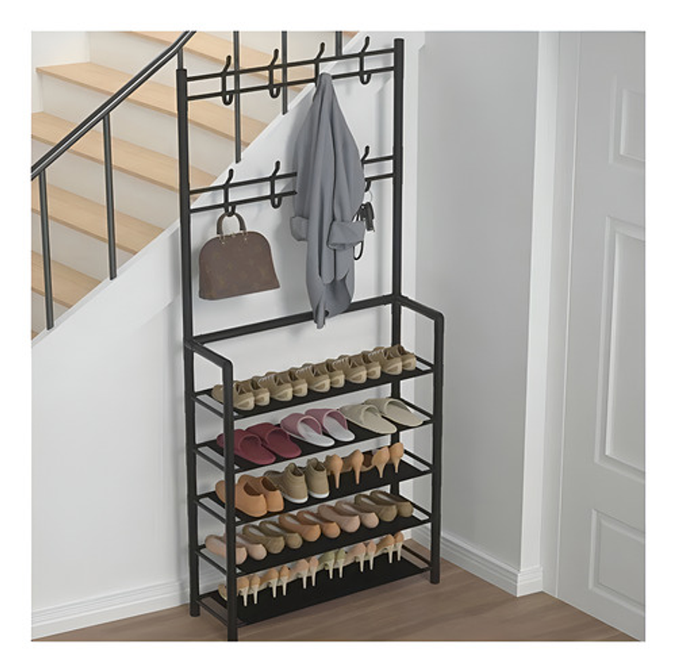 Zapatero Organizador Colgador Zapatos Armario Perchero Color Negro 6