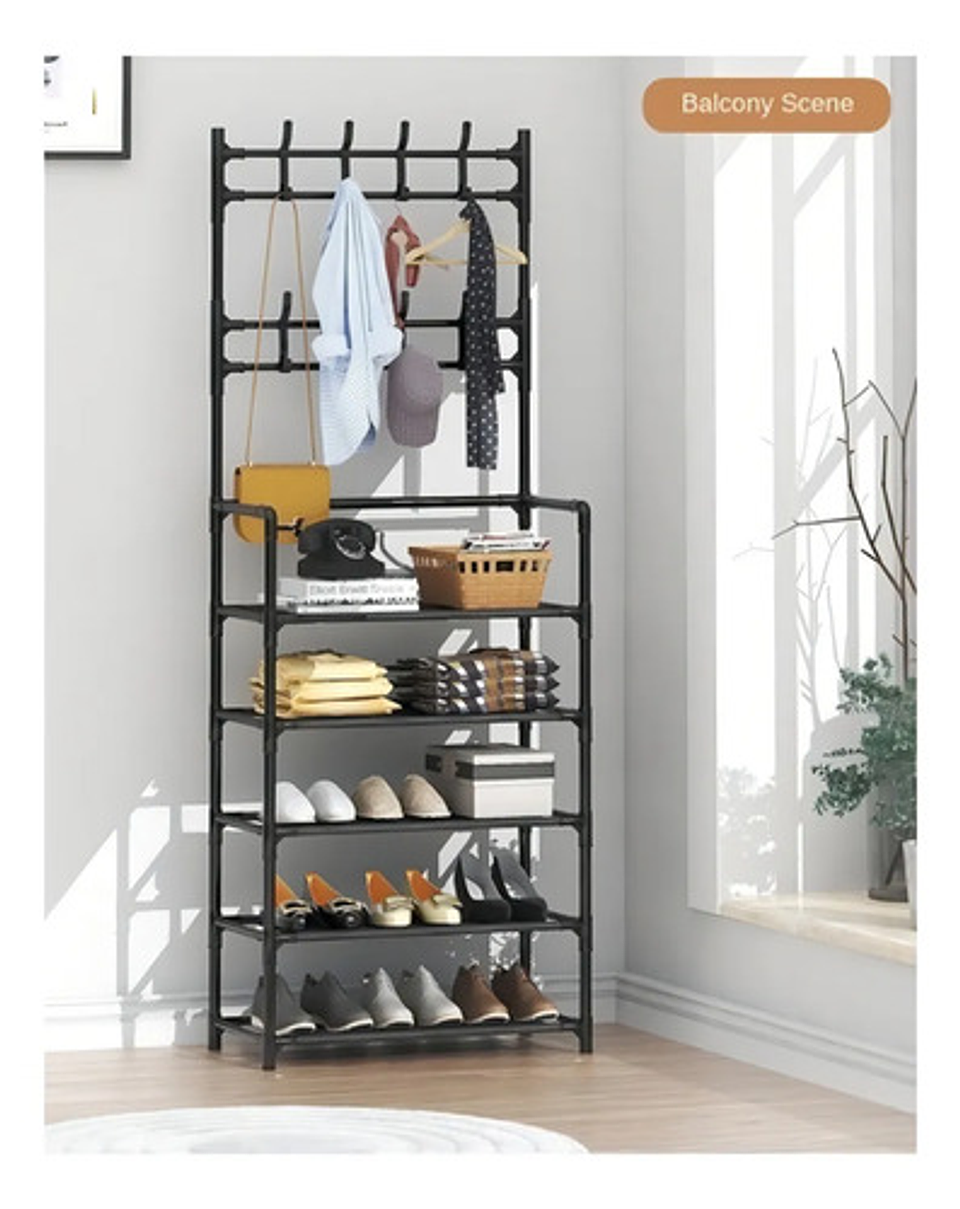 Zapatero Organizador Colgador Zapatos Armario Perchero Color Negro 8