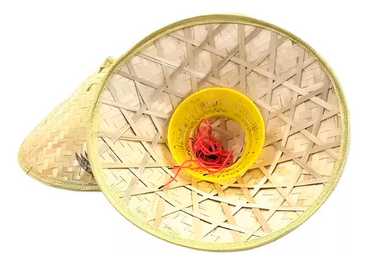 Sombrero Tradicional Chino Bambú Eco & Deco Dragon Guerrero Beige Unica Geométrico 2