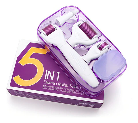 Derma Roller 540 Microagujas Titanio Blanco Cuidado Piel