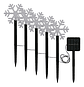 Luces Solares De Estaca Forma Nieve Led Cálido Pack 5 Unidades Black Negro - Miniatura 1