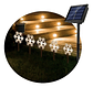 Luces Solares De Estaca Forma Nieve Led Cálido Pack 5 Unidades Black Negro - Miniatura 4