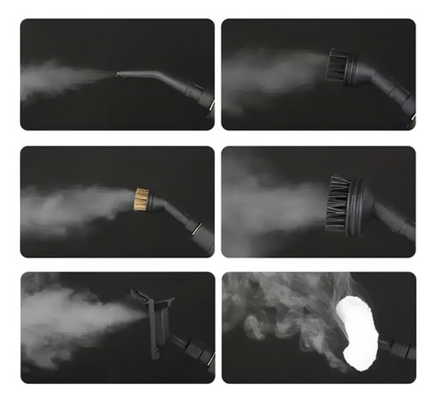 Limpiador A Vapor 2500w Alta Temperatura 6 Niveles De Presión Ajustable Limpieza Manchas Alfombra Ácaros Coche Vidrios Desinfección Cocina Baño Blanco 5