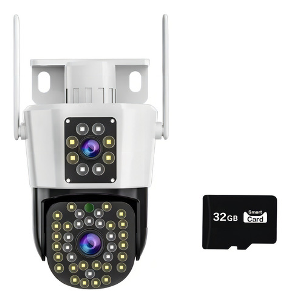 Cámara De Seguridad Ip66 Infrarrojo Hd Wifi Inteligente Color Blanco 1