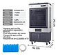 Enfriador De Aire Evaporativo Industrial Thek 120l 750w Modelo T1400 Oscilante Gris Oscuro - Miniatura 2