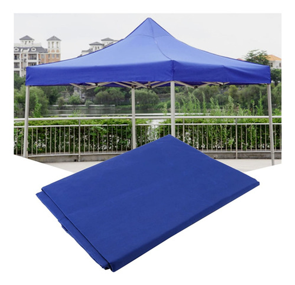 Lona Carpa Para Toldo Techo Impermeable Plegable 3x3 Repuesto/5201 Azul 1