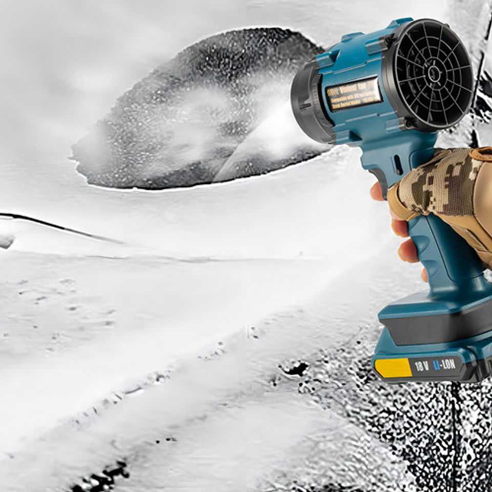 Soplador Aire Eléctrico Turbo Inalámbrico Potente Ajustable Color Azul Petróleo 2