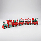 Tren Decorativo Navideño Miniatura 31cm Rojo Verde Thek - Miniatura 9