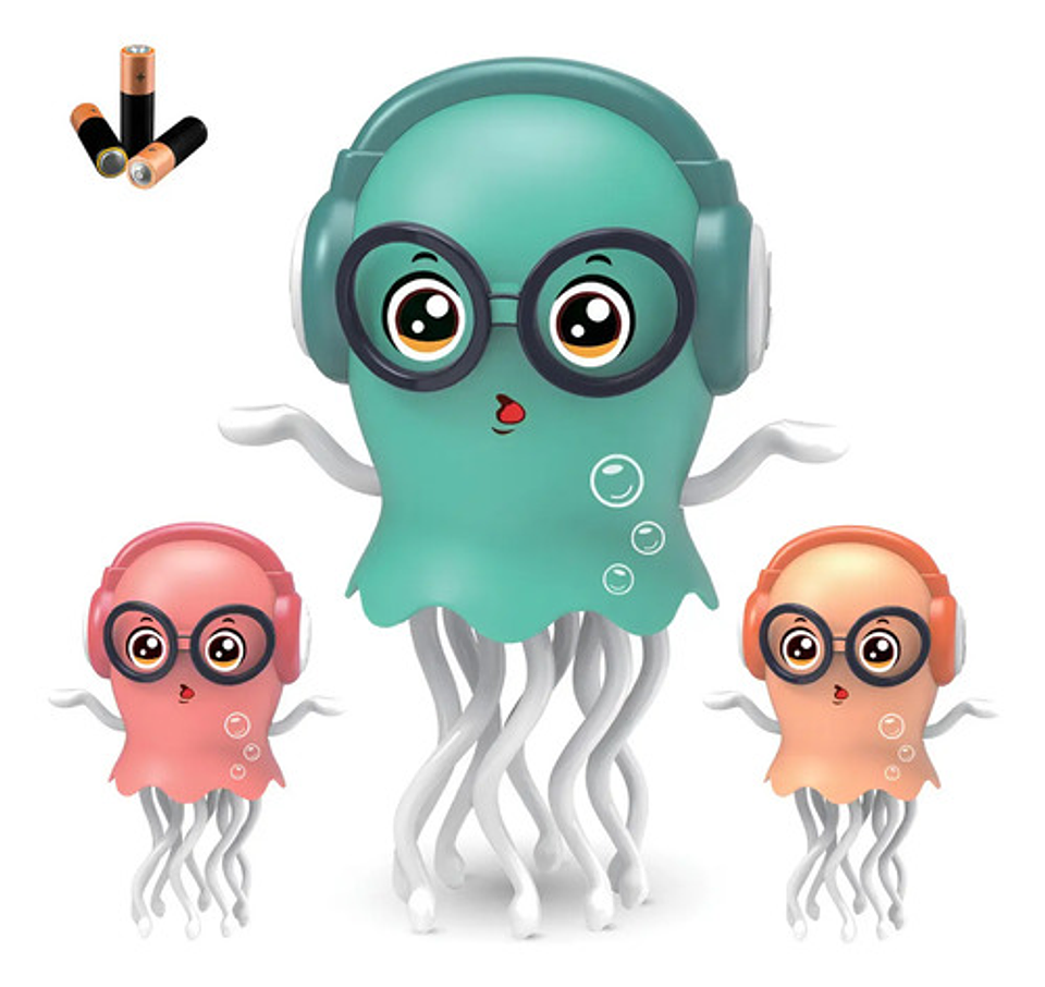 Medusa Sensorial Musical Pulpo Bailarin Juguete Luces Niños 1