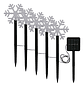Luces Solares De Estaca Forma Nieve Led Cálido Pack 5 Unidades Black Negro - Miniatura 1