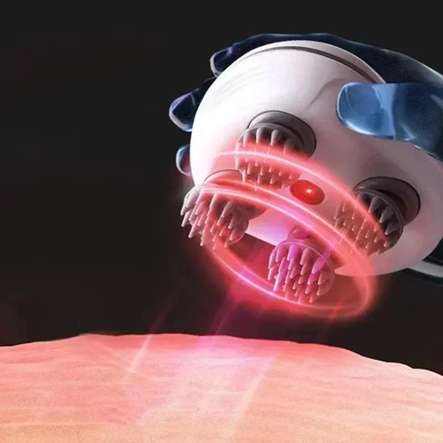 Masajeador Eléctrico Multifunción Cabeza Y Cuerpo Recargable Blanco 3