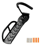 Gancho Bicicleta Resistente Colgar Pared Soporte Color Negro Black - Miniatura 2