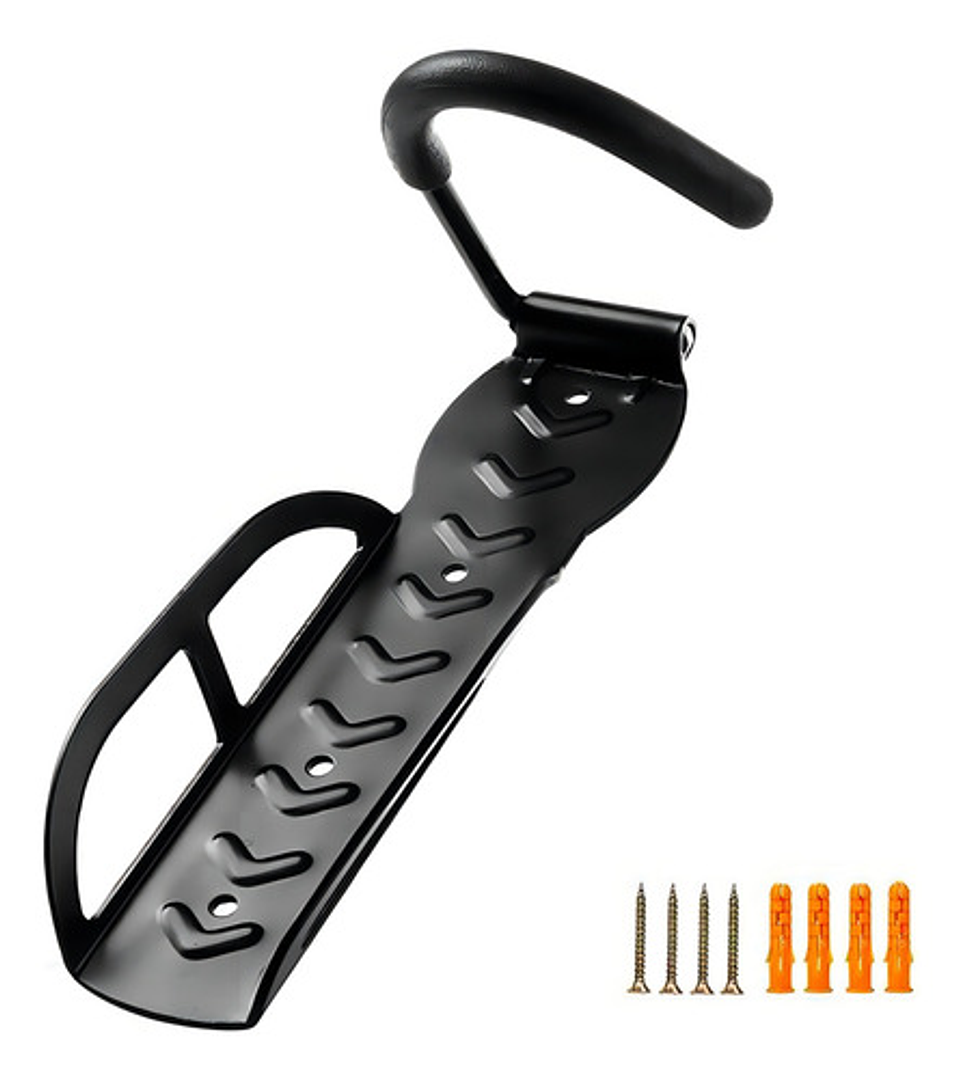 Gancho Bicicleta Resistente Colgar Pared Soporte Color Negro Black 2