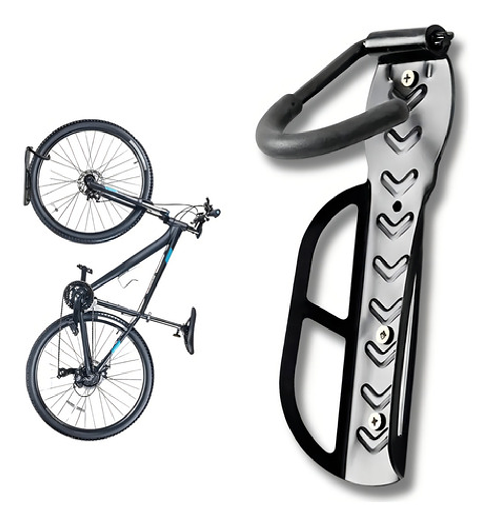 Gancho Bicicleta Resistente Colgar Pared Soporte Color Negro Black 7