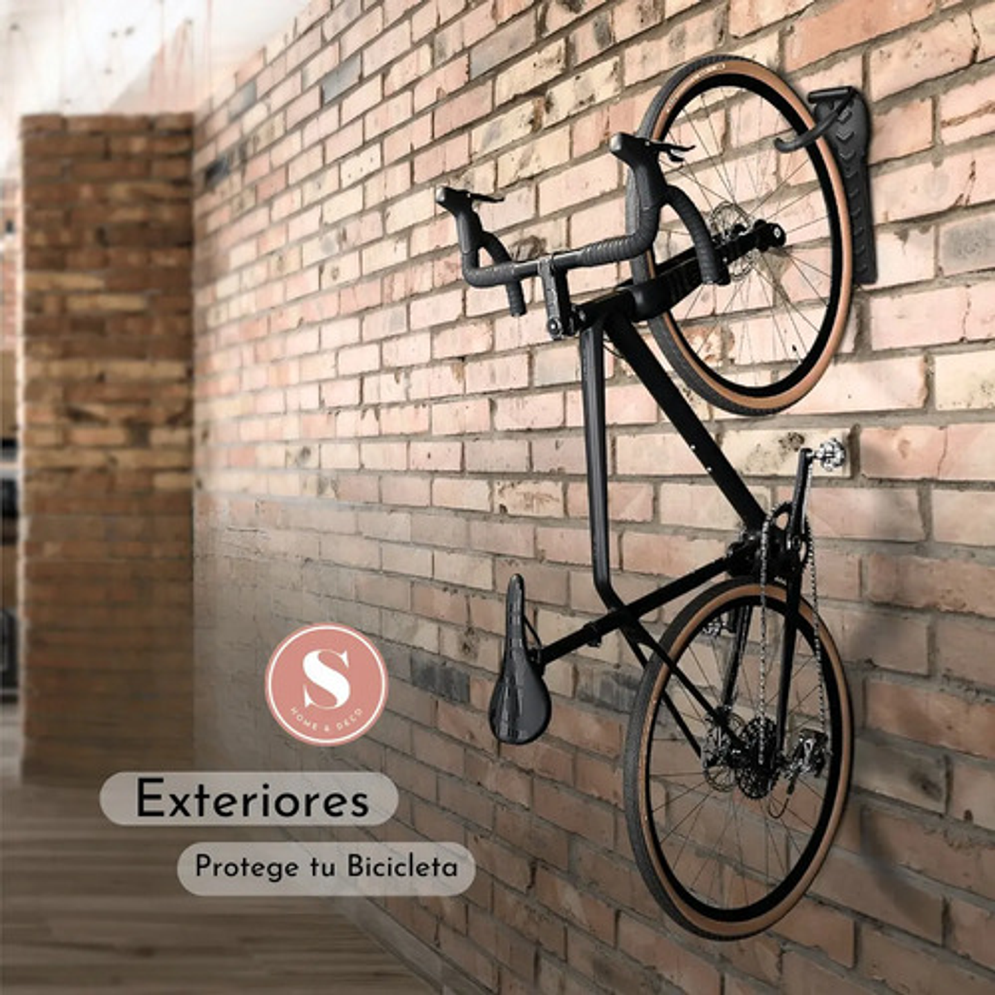 Gancho Bicicleta Resistente Colgar Pared Soporte Color Negro Black 12