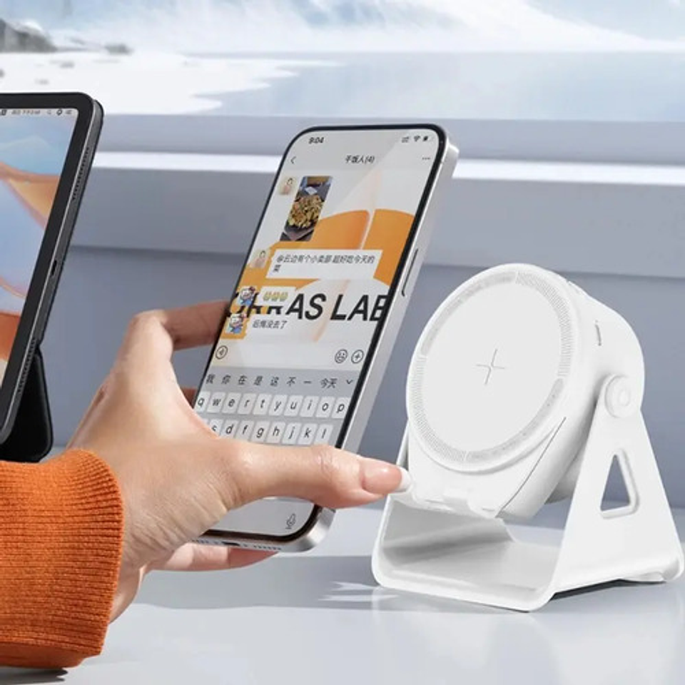 Parlante De Inducción 3 En 1 Soporte Teléfono 360° Rgb Thek 2