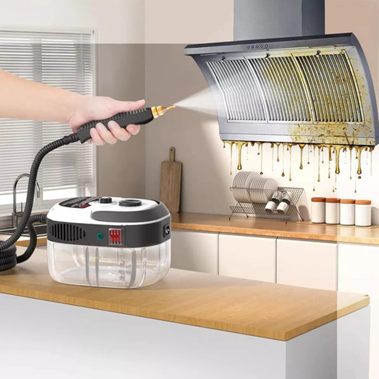 Limpiador De Vapor A Presión De Alta Temperatura De 2500w Blanco 7