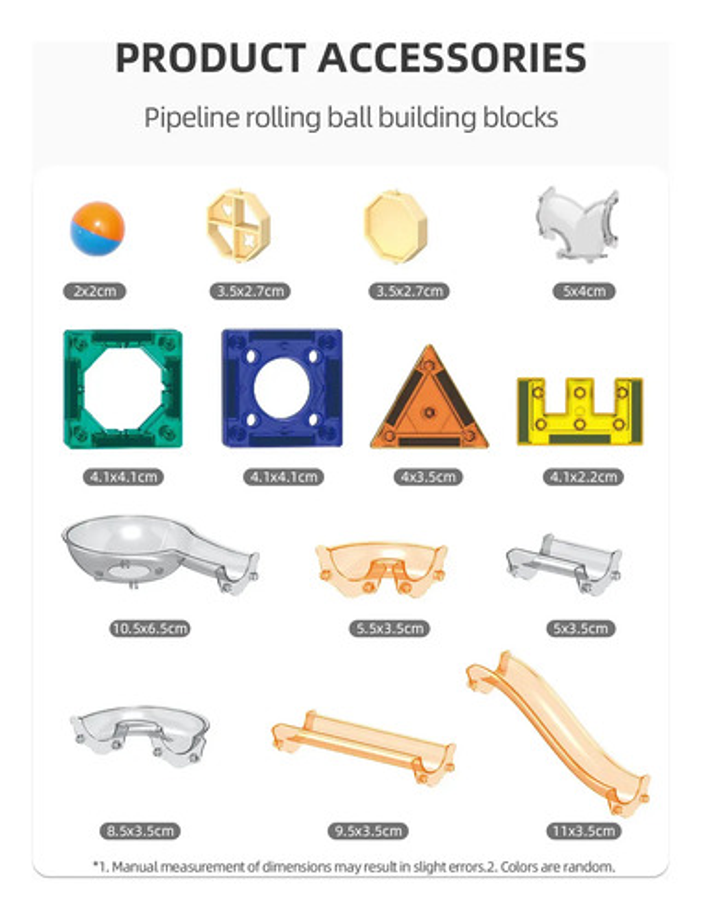 Pista De Bolitas Juego De Encaje Y Bloques Magnéticos 105pcs 2