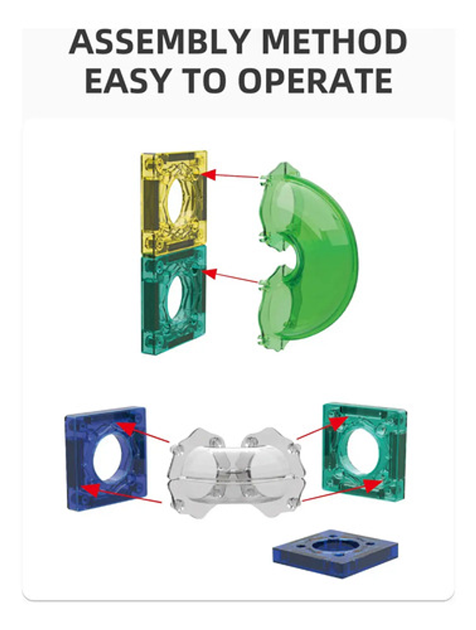 Pista De Bolitas Juego De Encaje Y Bloques Magnéticos 105pcs 10