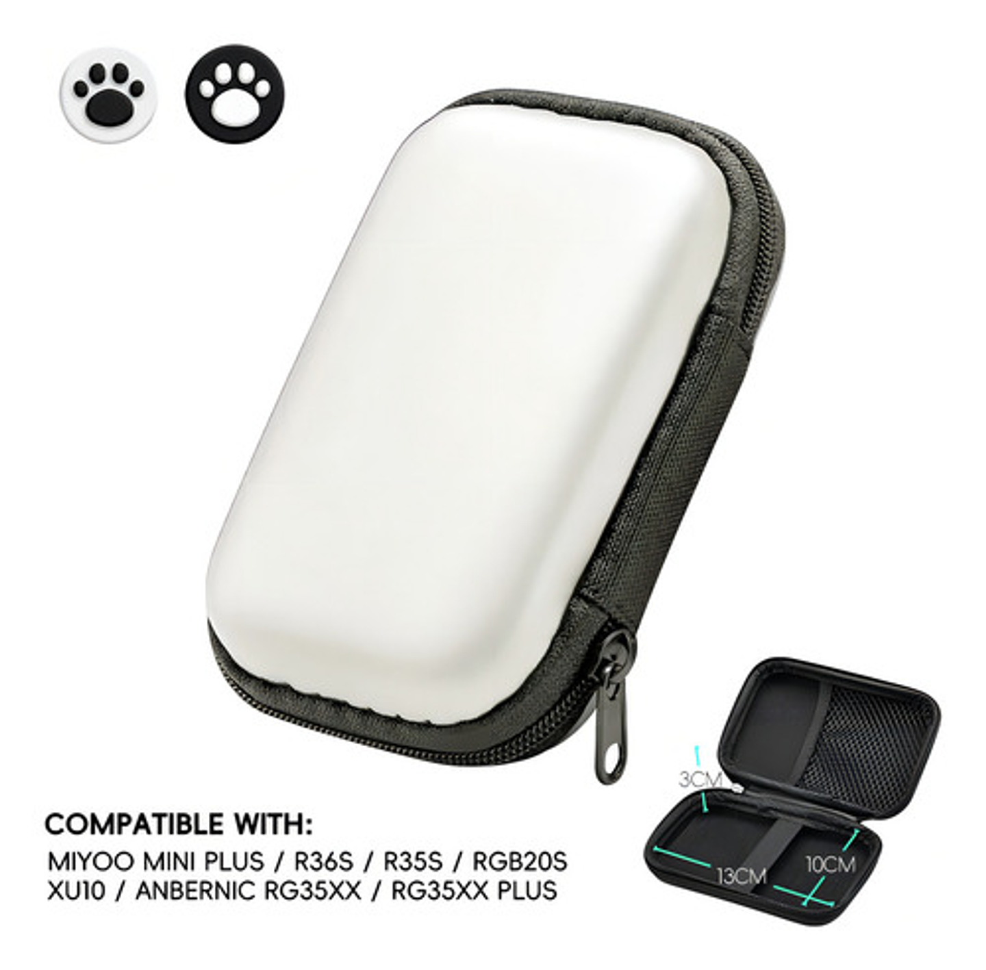 Funda Protectora Retro Ata Frog Negro Thek R36s Rg35xx Eva Resistente 7