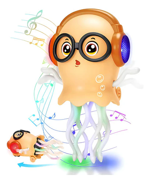 Medusa Sensorial Musical Pulpo Bailarin Juguete Luces Niños