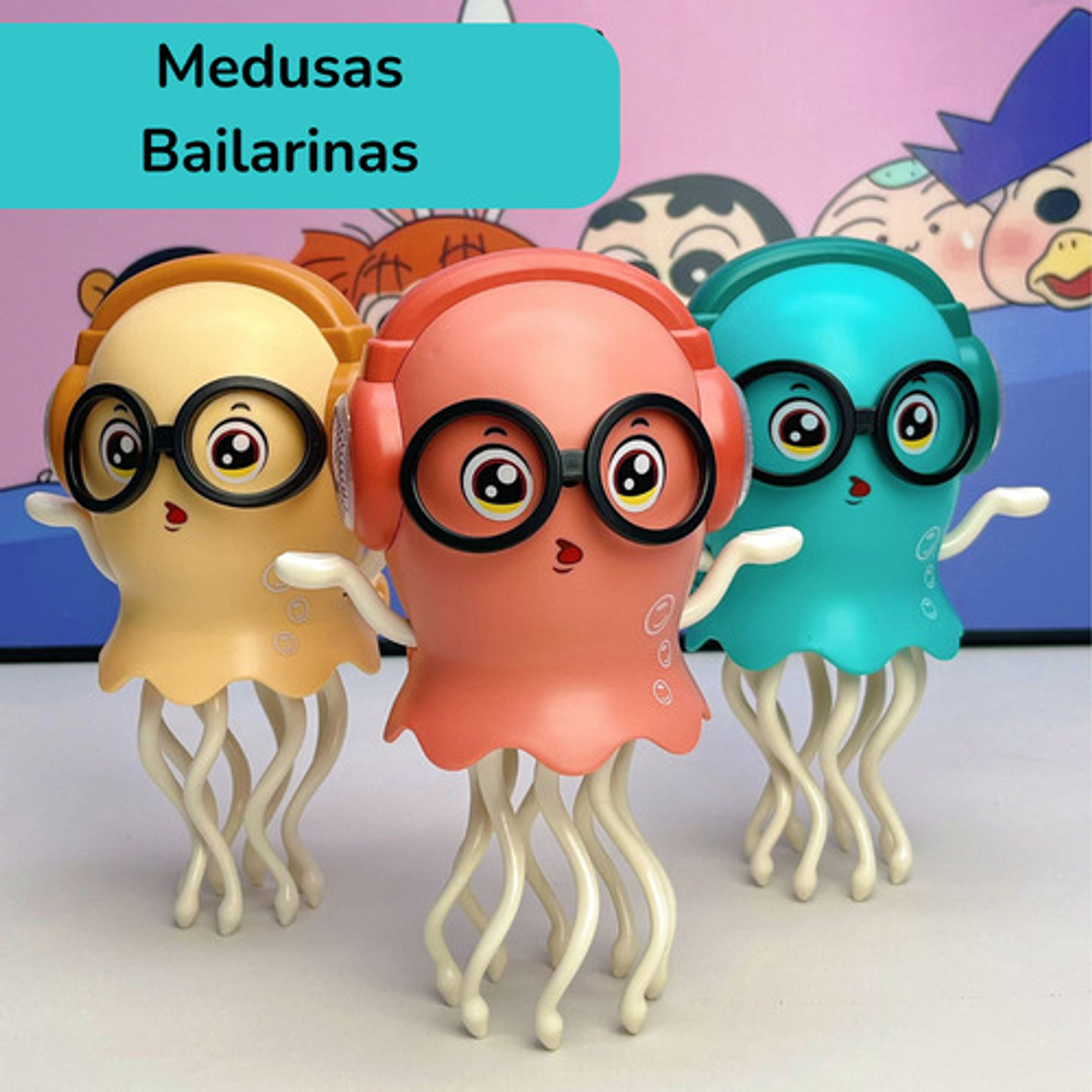 Medusa Sensorial Musical Pulpo Bailarin Juguete Luces Niños 3