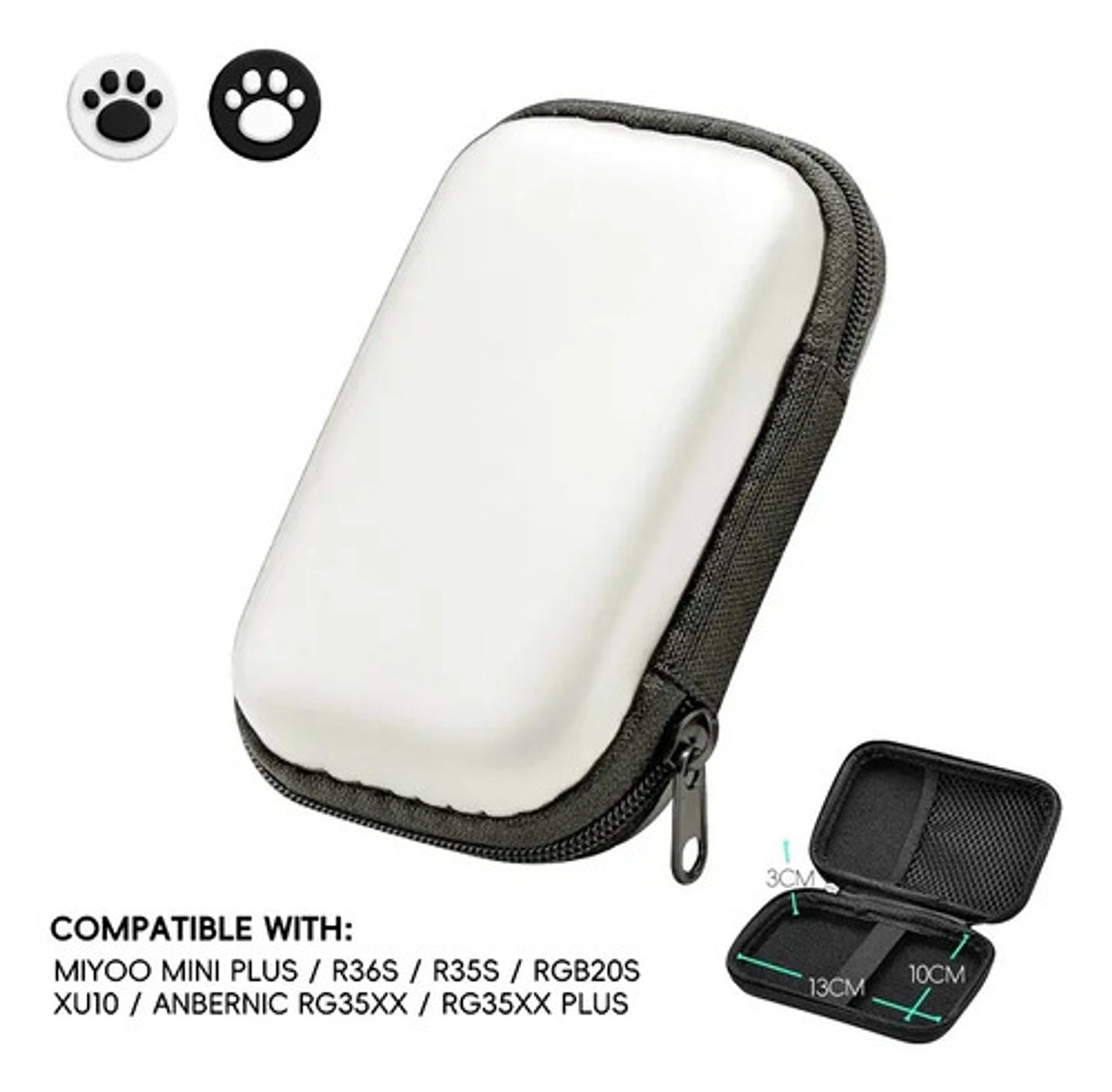 Funda Protectora Retro Ata Frog Negro Thek R36s Rg35xx Eva Resistente 9