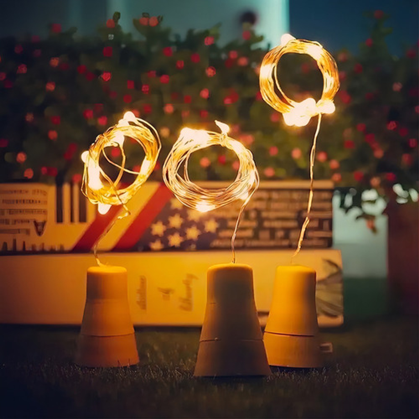 Pack 10 Luces Corcho Hada Alambre Micro Luz Led Calido 3