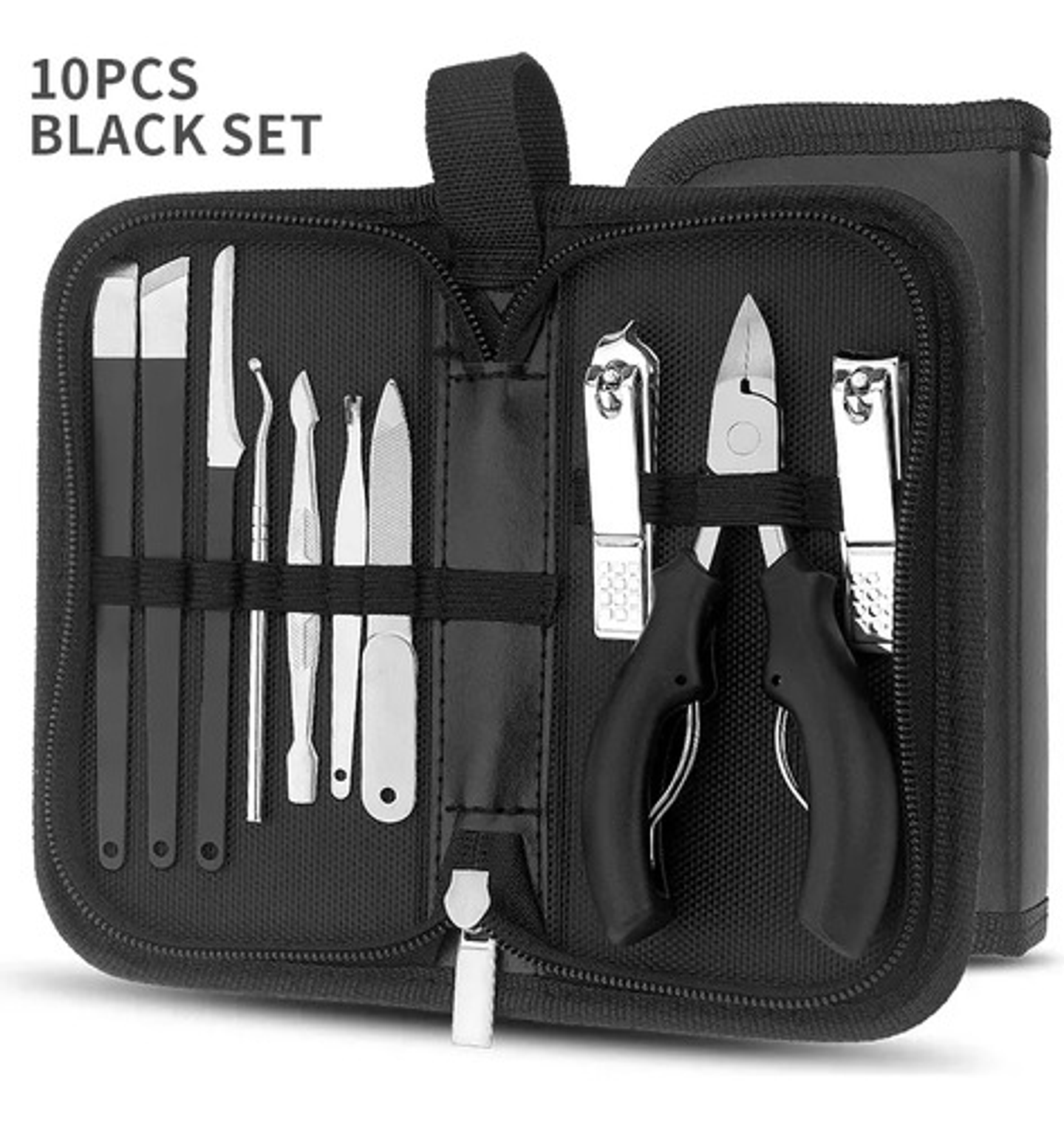 Set Profesional Manicure Pedicure 11 Piezas Estuche Negro 5