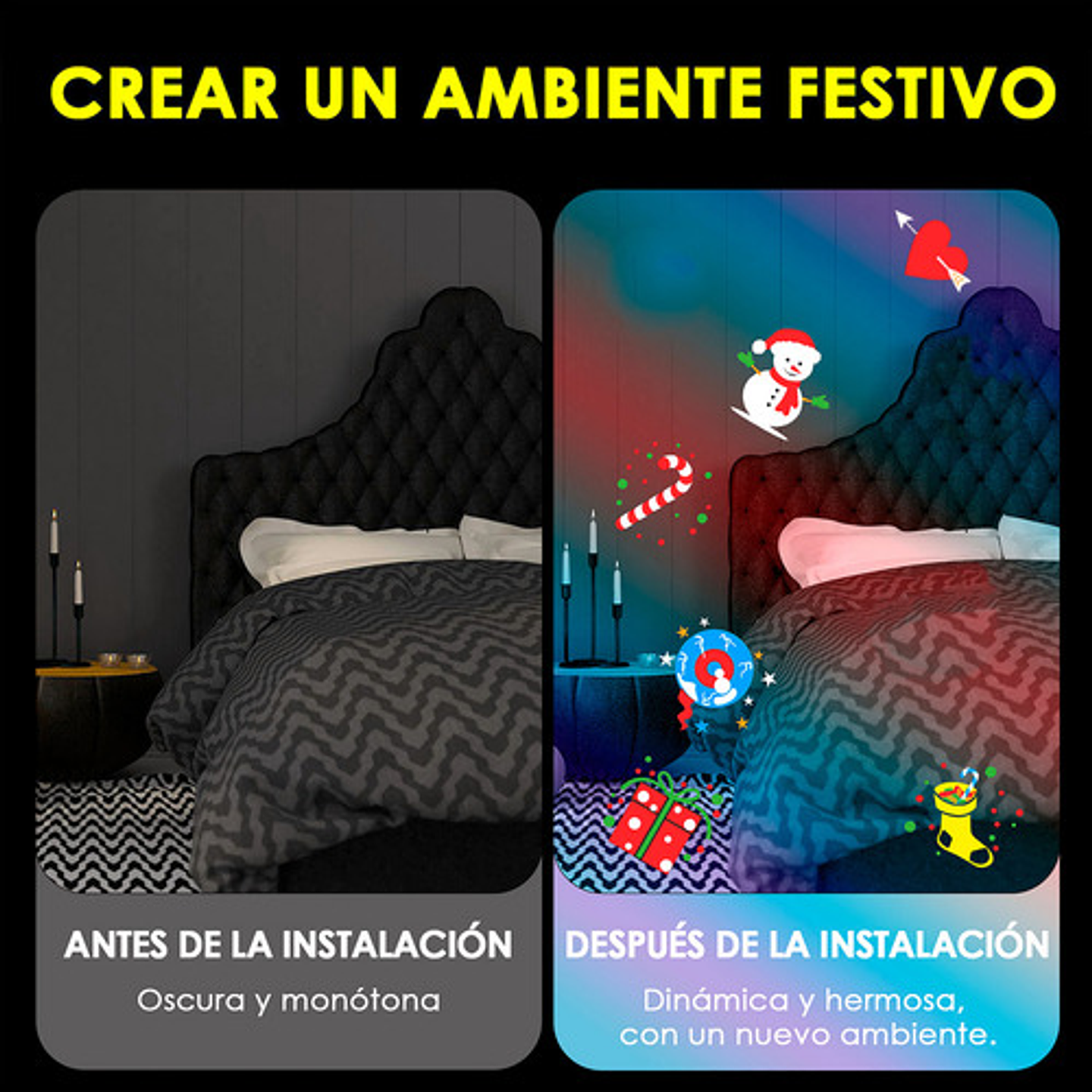 Proyector Led Multicolor Navidad Thek Para Interior Y Exterior Bajo Techo 7