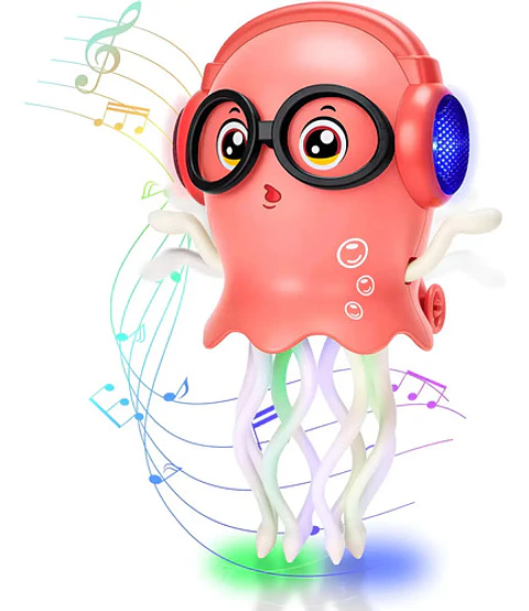 Medusa Sensorial Musical Pulpo Bailarin Juguete Luces Niños