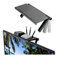 Repisa Estante Soporte Sobre Pantalla Tv Ajustable Plegable Color Negro - Miniatura 2