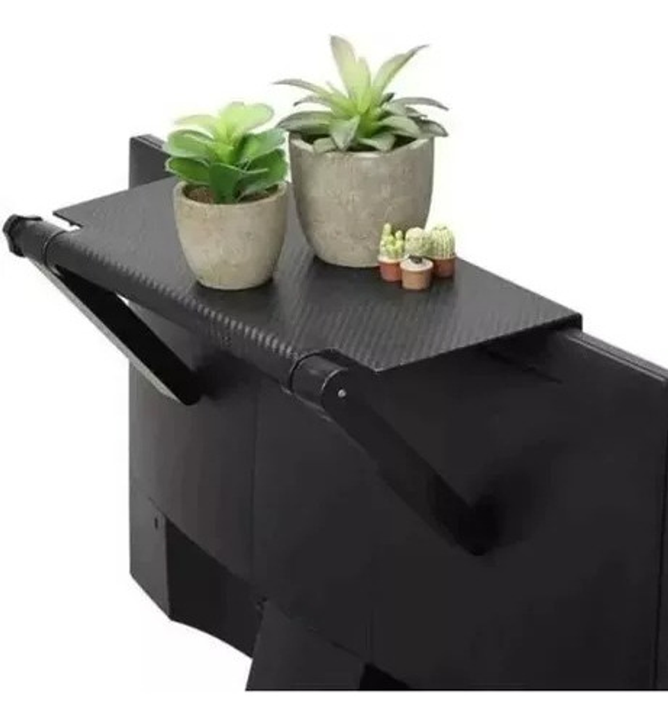 Repisa Estante Soporte Sobre Pantalla Tv Ajustable Plegable Color Negro 7