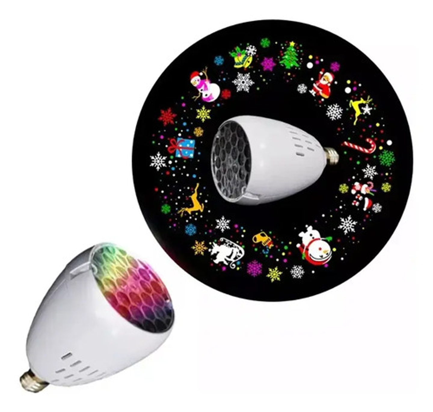 Foco Proyector Navideño Led E27 Con Efectos Coloridos 1
