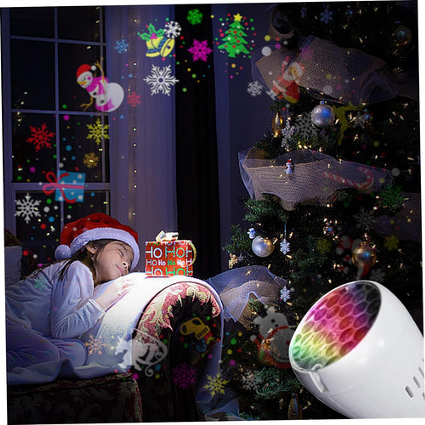 Foco Proyector Navideño Led E27 Con Efectos Coloridos 5