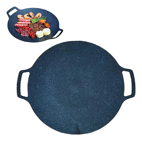 Sarten Parrilla Coreana Antiadherente Sin Humo 36 Cm Budare Negro
