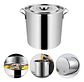 Olla Marmita Acero Inoxidable 50l Con Tapa Reforzada Plateado - Miniatura 1